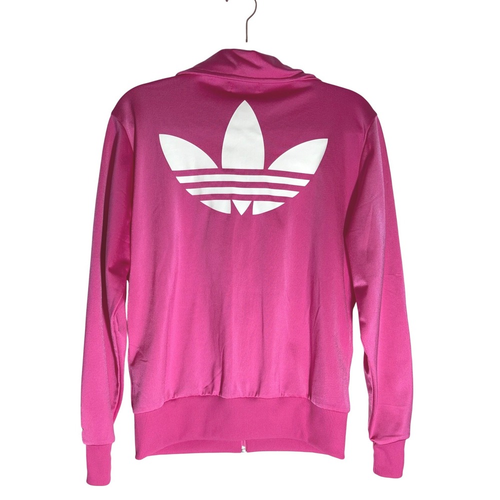 Adidas hot pink track suit 2 PC set Jacket sz LRG Pants sz MED. MINT COND
